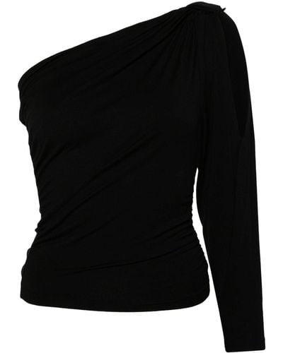 IRO Kelcy One-shoulder Jersey Top - ブラック