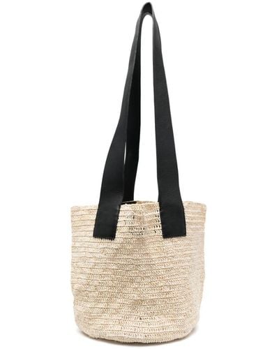 Sensi Studio Long-handle Woven-straw Tote Bag - Natural