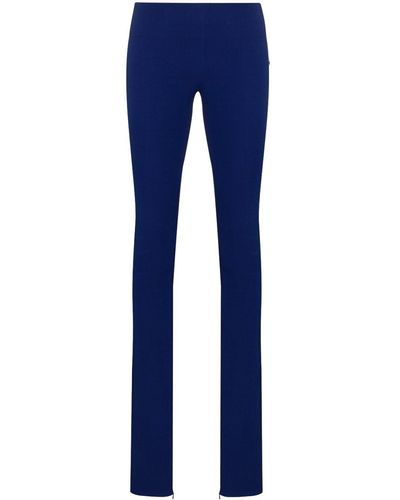 Maximilian Davis Pantalones slim de talle bajo - Azul