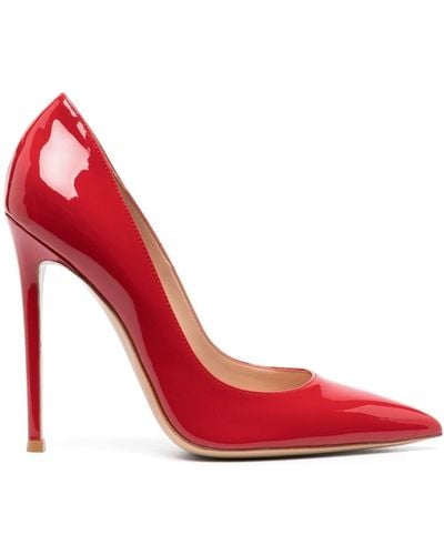 Gianvito Rossi Gianvito 115mm Patent-leather Court Shoes - Red