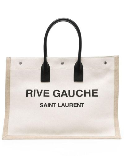 Saint Laurent Borsa Tote "Rive Gauche" - Neutro