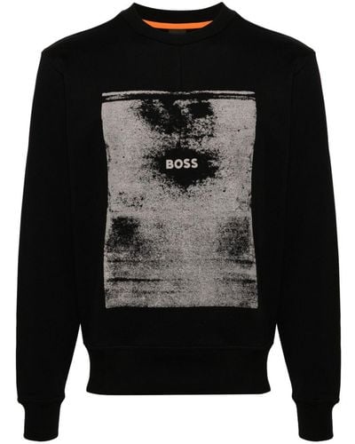 BOSS ロゴ スウェットシャツ - ブラック