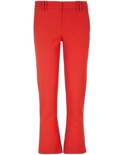 Balmain Pantaloni crop svasati - Rosso