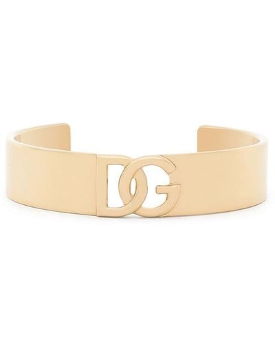 Dolce & Gabbana Bracciale rigido con logo DG - Neutro