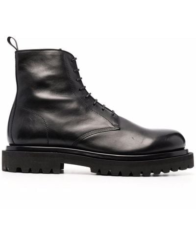 Officine Creative Eventual Polished Leather Boots - Black