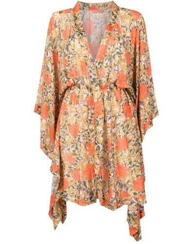 Clube Bossa Nilo Floral-print Dress - Orange