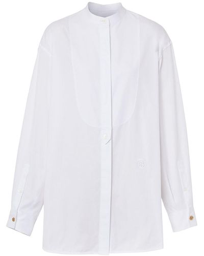 Burberry Camiseta con motivo de monograma - Blanco