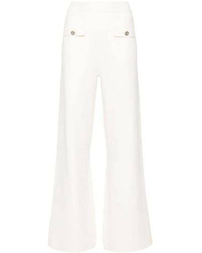 Twin Set Wide-leg Knit Trousers - White