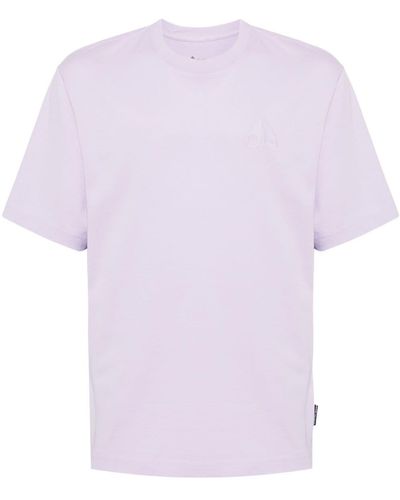Moose Knuckles Camiseta con logo bordado - Morado