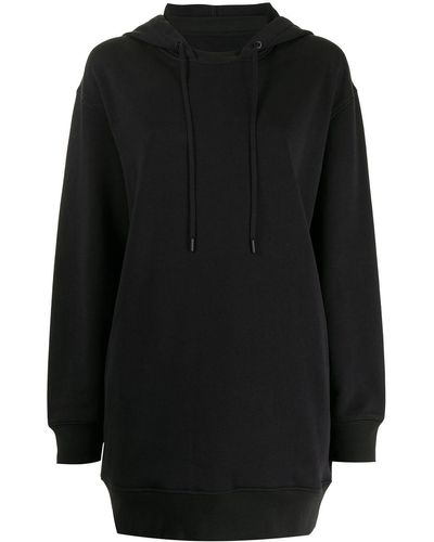 3.1 Phillip Lim Drawstring-hood Sweatshirt Dress - Black
