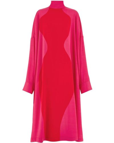 Ferragamo Hourglass Print Tunic Dress - Red