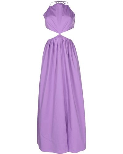 STAUD Cut-out Long Dress - Purple