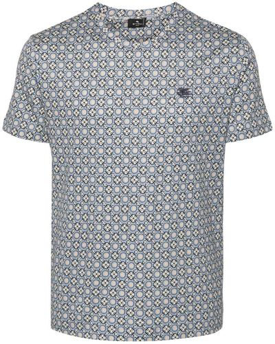 Etro Abstract-pattern Print T-shirt - Grey