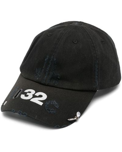 032c Multimedia piercing-detail hat - Nero