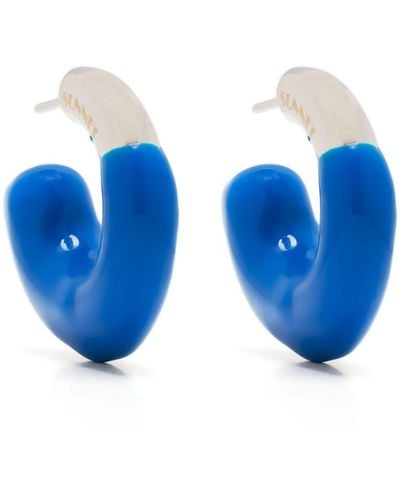 Sunnei Boucles d'oreilles bicolores - Bleu