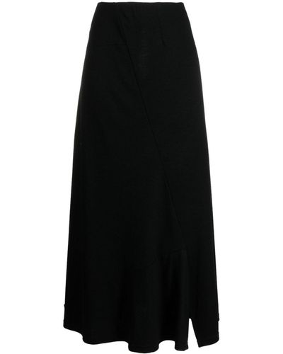Yohji Yamamoto Luminary Paneled Maxi Skirt - Black