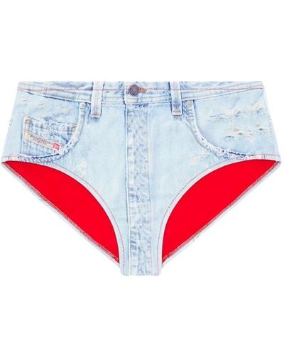 DIESEL Bas de bikini Bfpn-Angelss à imprimé jean - Rouge
