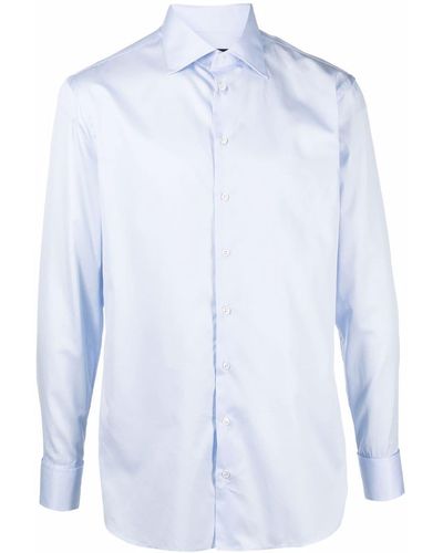 Giorgio Armani Getailleerd Overhemd - Blauw