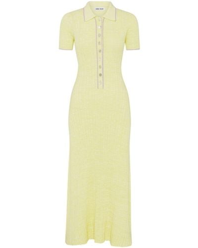 Anna Quan Penelope Contrasting-trim Polo Dress - Yellow