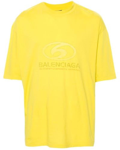 Balenciaga Camisa con logo estampado - Amarillo