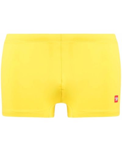 DIESEL Logo-print Swim Boxers - Yellow