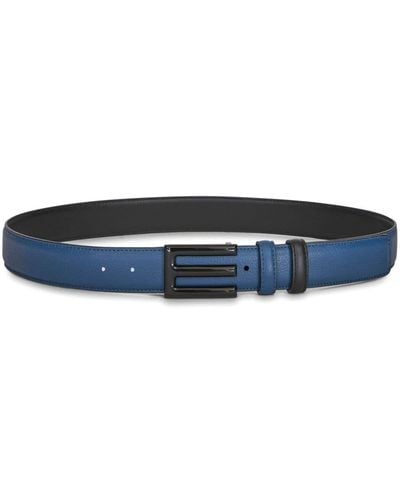 Etro Reversible Leather Belt - Blue
