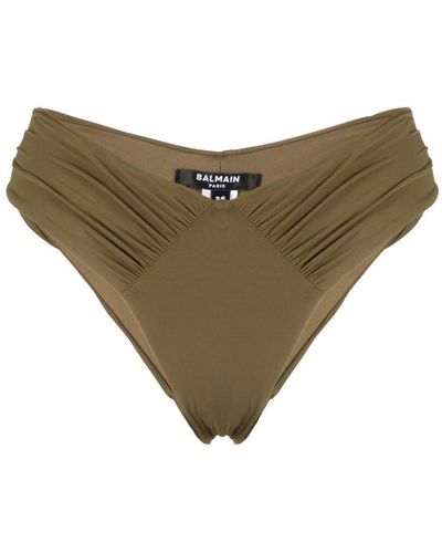 Balmain Slip bikini con dettaglio drappeggiato - Neutro