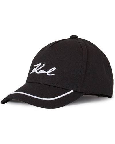 Karl Lagerfeld K/signature Cotton Cap - Black