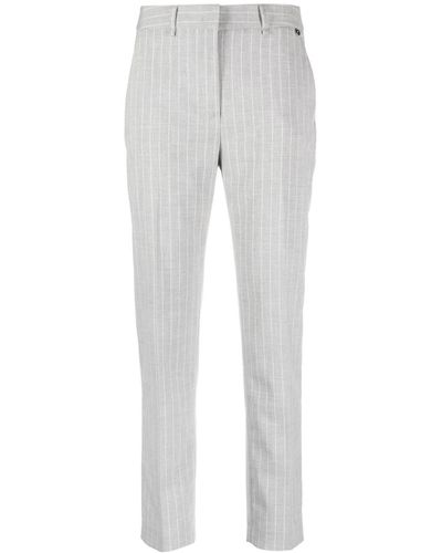 Liu Jo Pinstripe-pattern Skinny Trousers - Grey