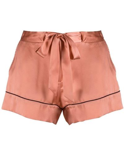 Kiki de Montparnasse Pantalones cortos de pijama con cintura lazada - Rosa