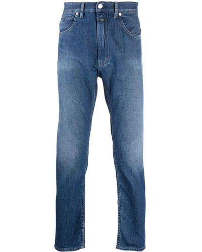 Closed Straight-Leg-Jeans mit hohem Bund - Blau