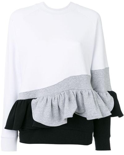 Ioana Ciolacu Sweatshirt mit Rüschen - Weiß