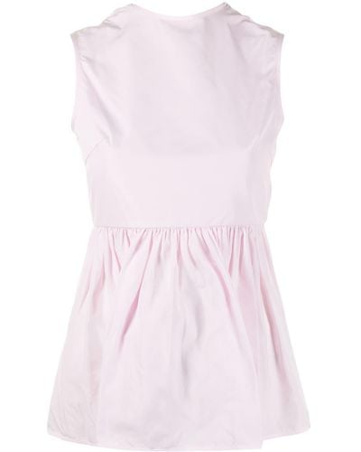 Cecilie Bahnsen Open-back Sleeveless Blouse - Pink