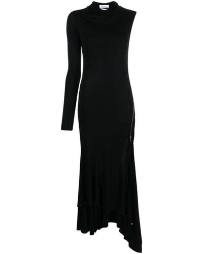 Blumarine Single-sleeve Asymmetric Dress - Black