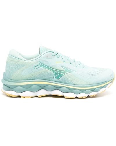 Mizuno Wave Sky 7 Knitted Trainers - Blue