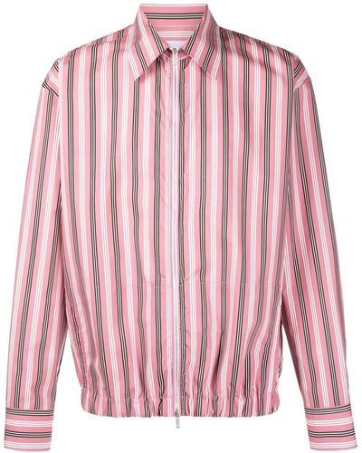 PT Torino Striped Zipped Shirt - Pink