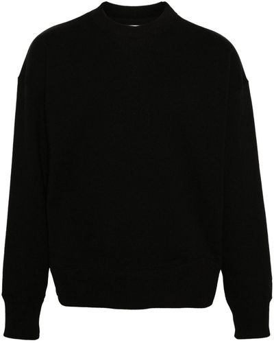 Jil Sander Logo-embroidered Cotton Blend Sweatshirt - Black