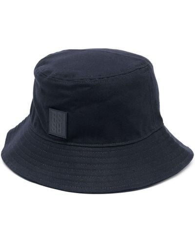 Raf Simons Logo-patch Bucket Hat - Blue