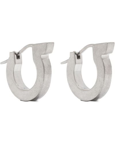 Ferragamo Gancini-shaped Earrings - White