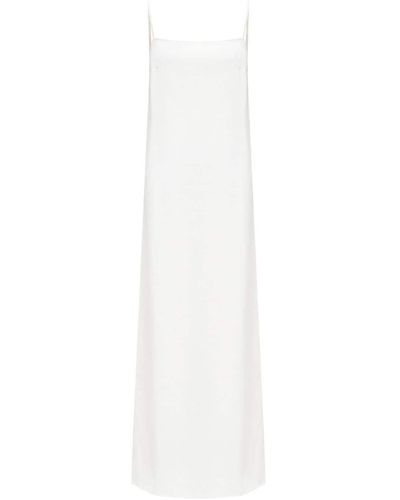12 STOREEZ Matte-finish Sleeveless Midi Dress - White