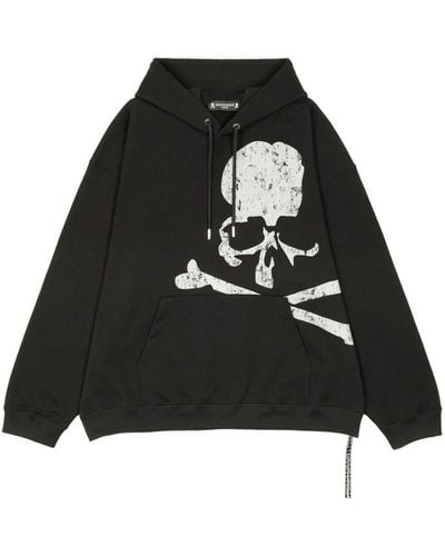 Mastermind Japan Skull-print cotton hoodie - Schwarz