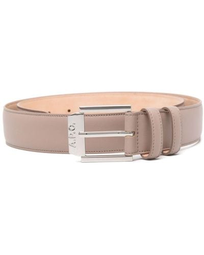 A.P.C. London Leather Belt - Pink