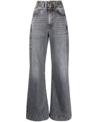 3x1 Jeans svasati a vita alta - Grigio