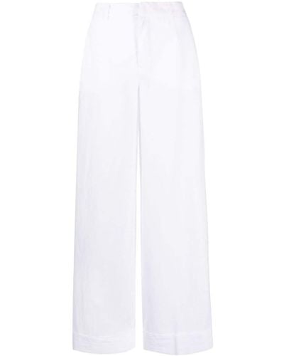 Malo Pantalones stretch de talle alto - Blanco