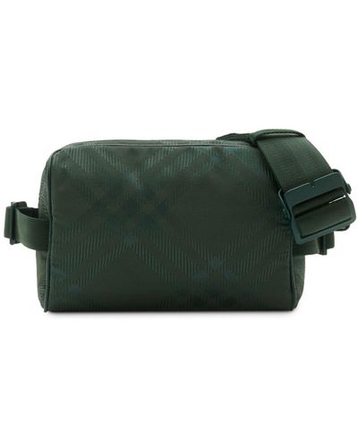 Burberry Karierte Jacquard-Gürteltasche - Grün