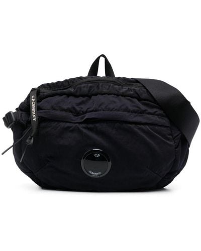 C.P. Company Nylon B Lens-detail Crinkled Belt Bag - Black