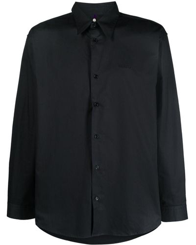 OAMC Graphic-print Poplin Shirt - Black
