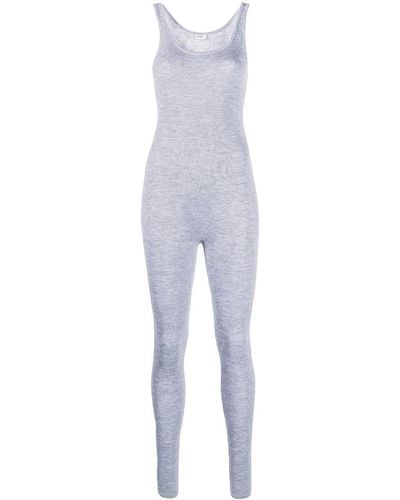 Saint Laurent Knitted Sleeveless Jumpsuit - Grey