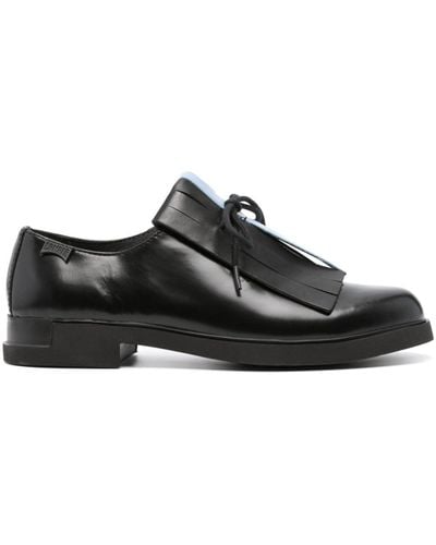 Camper Iman Twins 30mm Fringed Oxford Shoes - Black