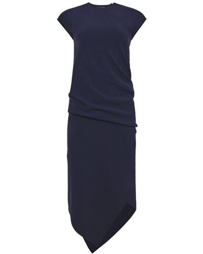 Proenza Schouler Draped-detail Asymmetric Dress - Blue